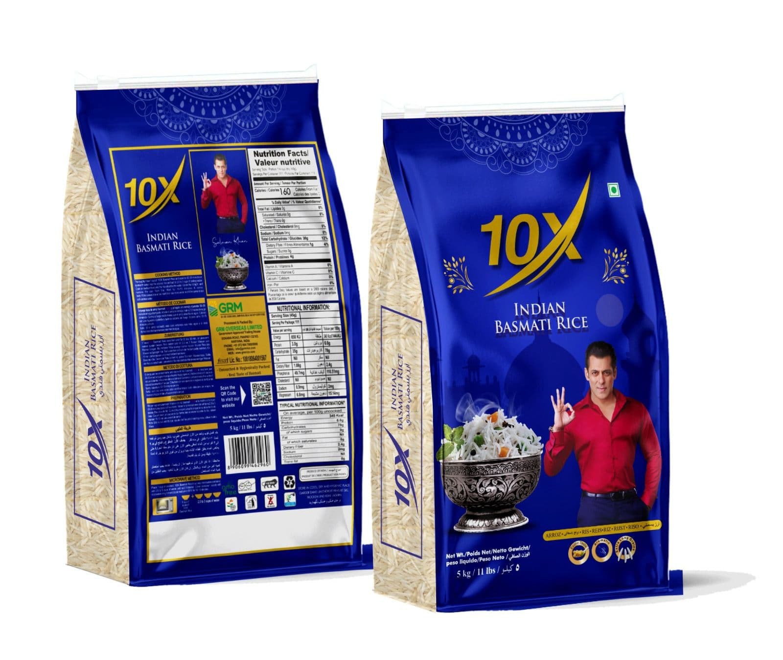 10X Long Grain Indian Basmati Rice 5kg