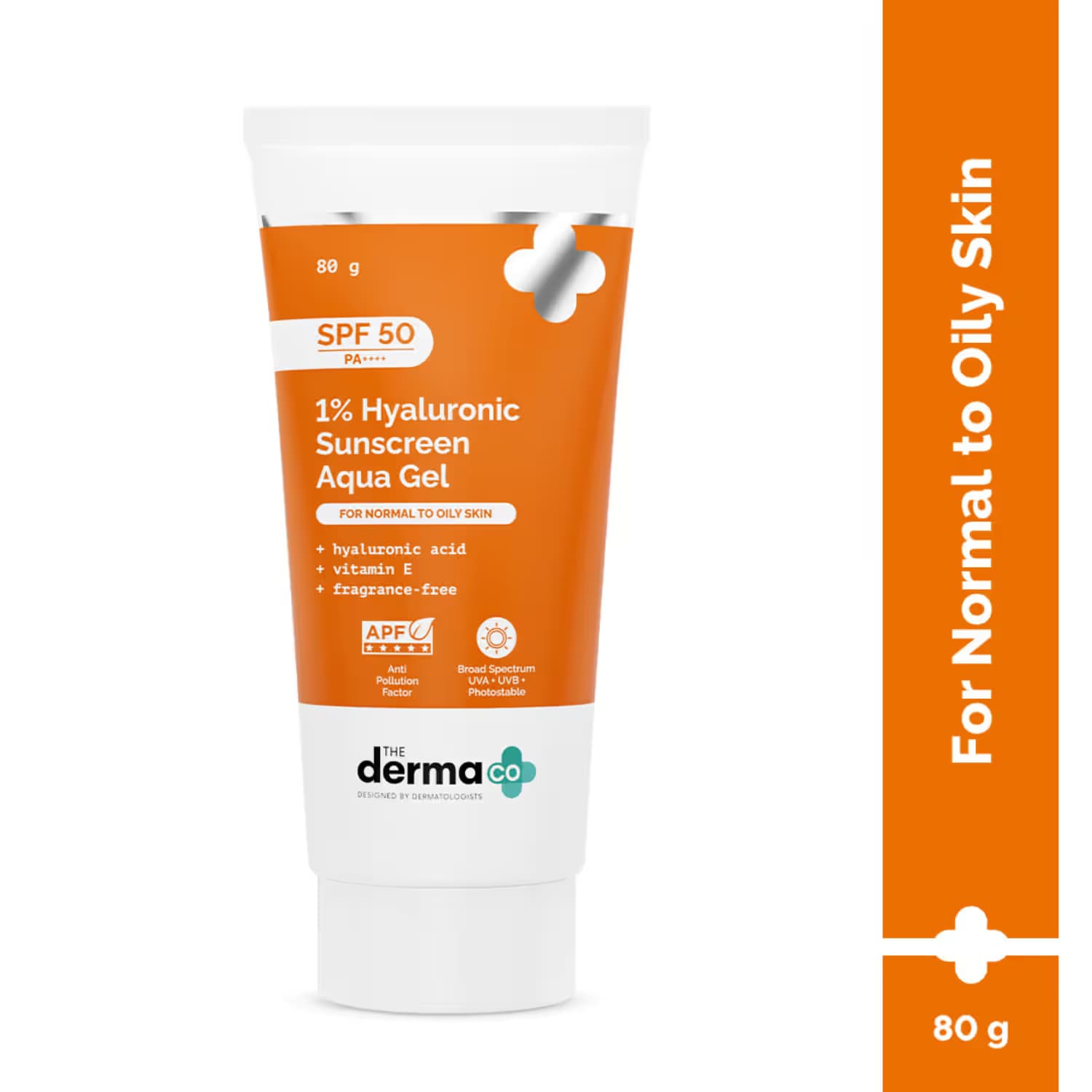 The Derma 1% Hyaluronic Sunscreen Aqua Gel SPF50 80g