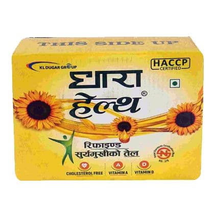 Dhara Health Refined Sunflower Oil 1ltr_Case