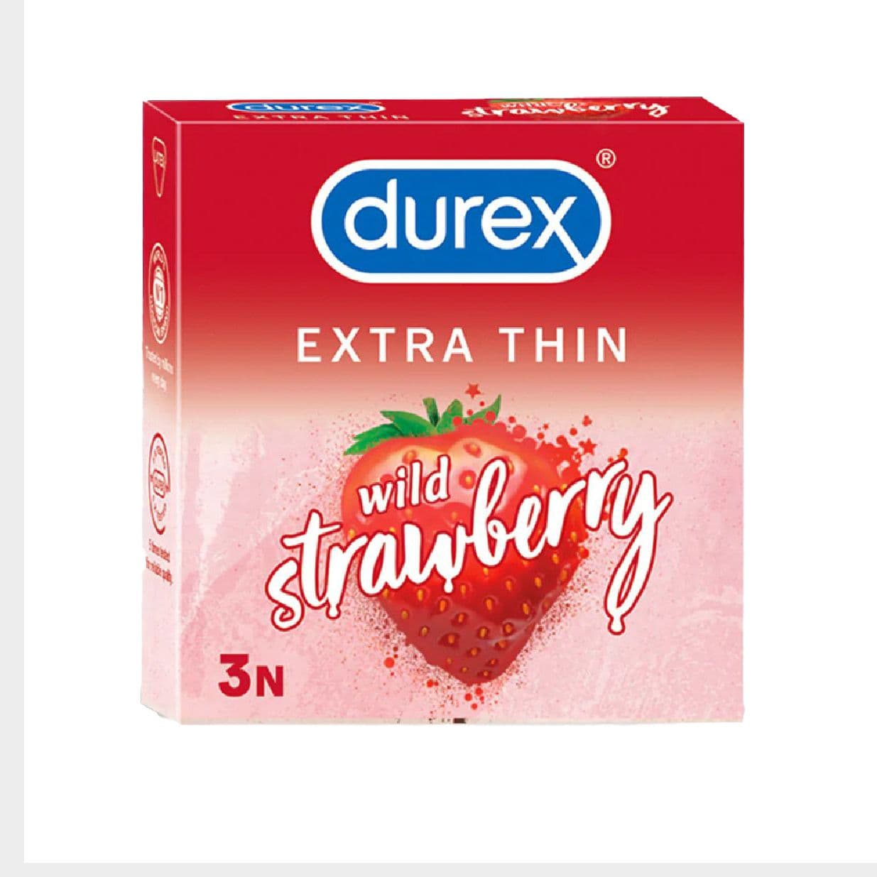 Durex Extra Thin  3n Strawberry Condom