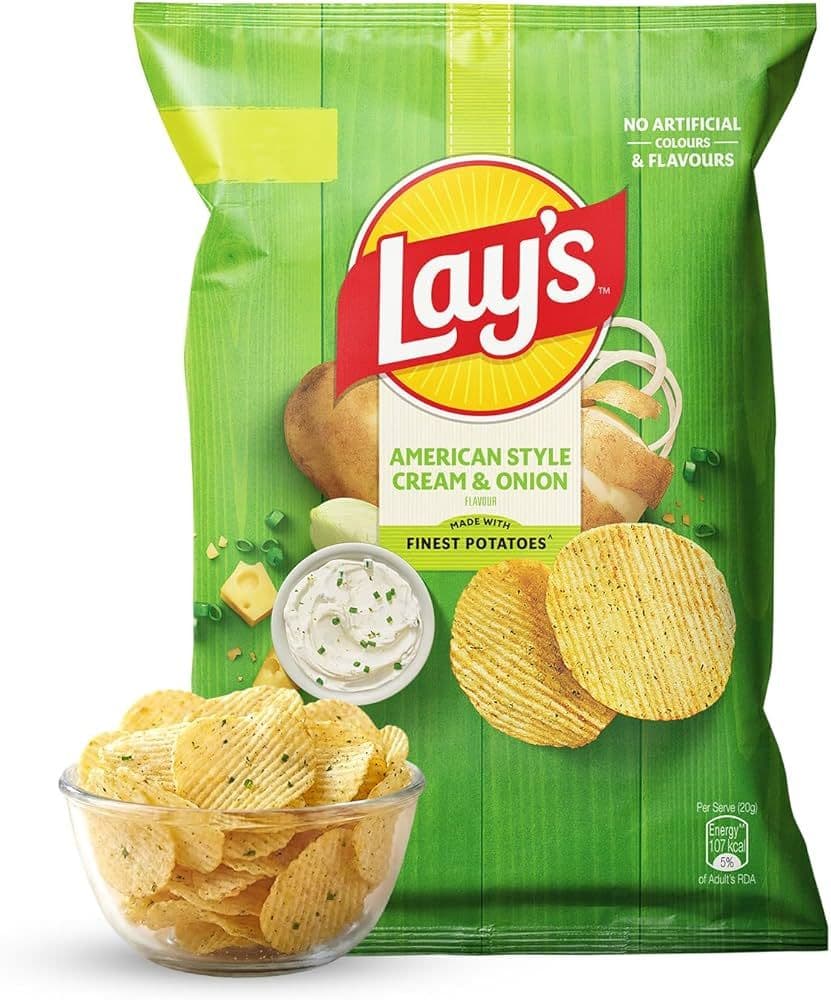 Lays American Style Cream & Onion Flavour 74gm