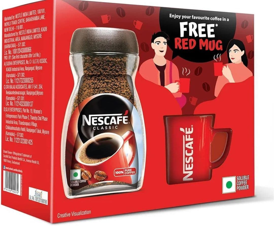 Nescafe Classic 180gm Free Red Mug