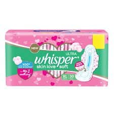 Whisper Ultra Skin Love Soft Xl+ 30 Pads